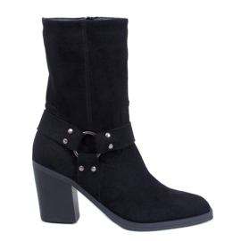 Hardin Cowboystiefel aus schwarzem Wildleder – Inello