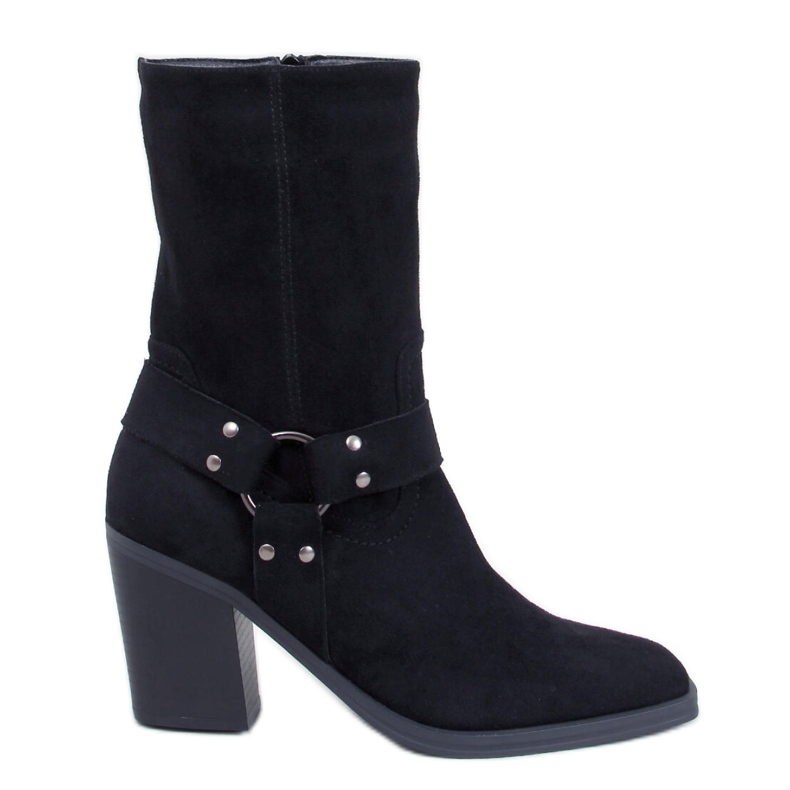 Hardin Cowboystiefel aus schwarzem Wildleder – Inello