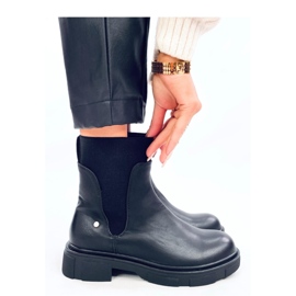 Mead Schwarze Chelsea-Stiefel für Damen – Inello