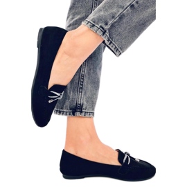 Marsoin Mokassins aus schwarzem Wildleder – Inello