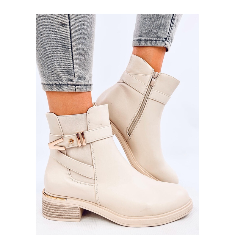 Gavins Beige Pu Chelsea Boots – Inello