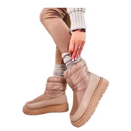 Javier Khaki – Inello-Nylon-Schneestiefel braun