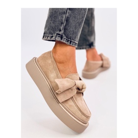 Tempelton Khaki-Wildledermokassins mit Schleife – Inello beige