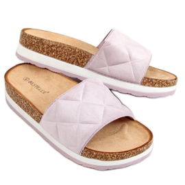 Sandale Cork Flip-Flops Lila LS017 Lila - Inello