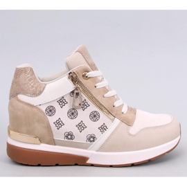 Telts Beige Keilsneaker – Inello
