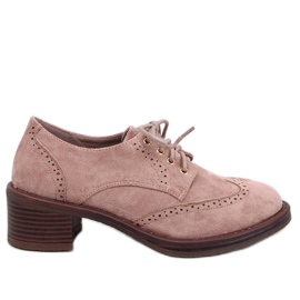 Vedra Khaki-Loafer mit hohen Absätzen – Inello beige