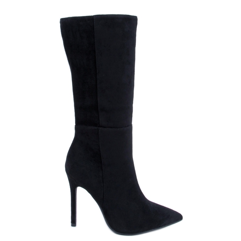 Klassische Wildleder-Stiletto-Stiefel Marissa Black - Inello schwarz