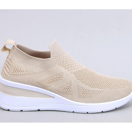 Bayol Beige Sockenkeil-Sneaker – Inello
