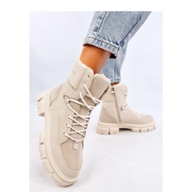 Torey Weiße isolierte Schnürstiefeletten – Inello beige