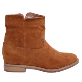 Camel NC981 Camel Hidden Wedge Ankle Boots - Inello braun