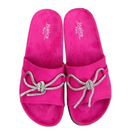 Sandale Kork-Flip-Flops mit Zirkonen Dietz Fuchsia - Inello rosa