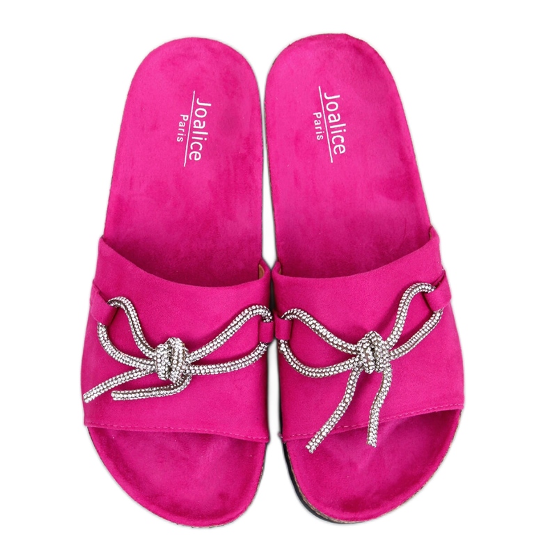 Sandale Kork-Flip-Flops mit Zirkonen Dietz Fuchsia - Inello rosa