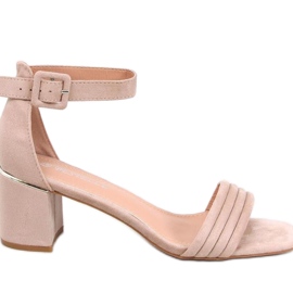 Rondeu Khaki Damen-Sandalen mit hohen Absätzen – Inello beige