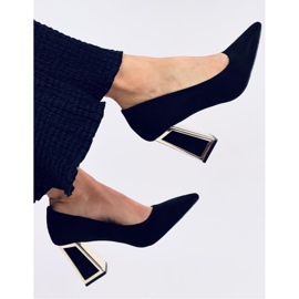 Constie Schwarze geometrische High-Heel-Pumps – Inello