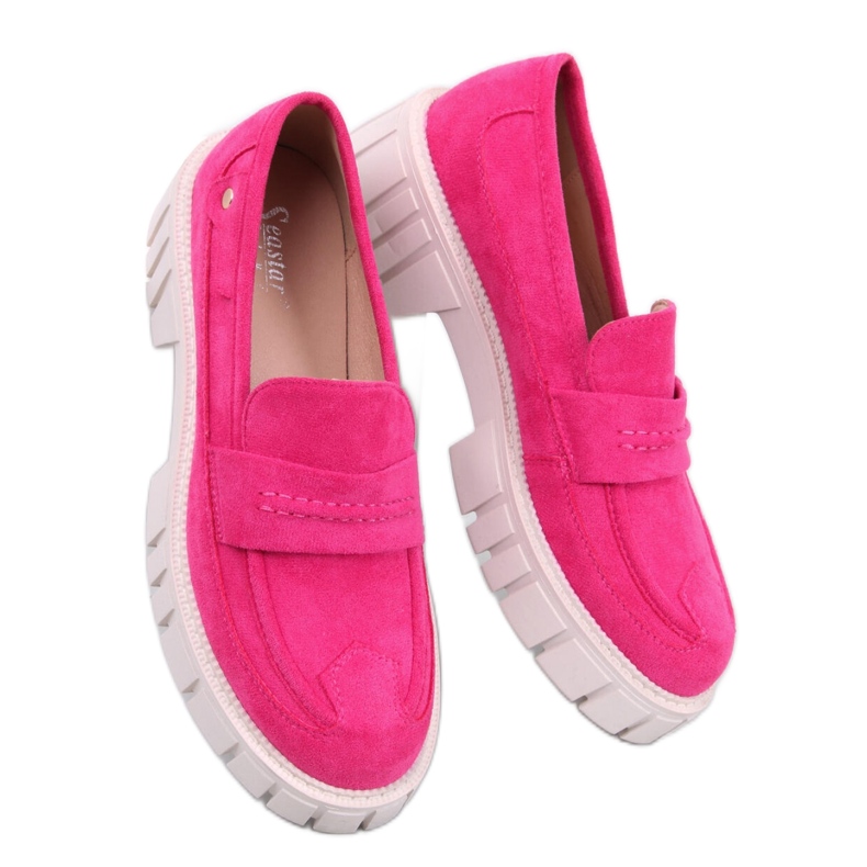 Chandra Peach Plateau-Loafer – Inello rosa