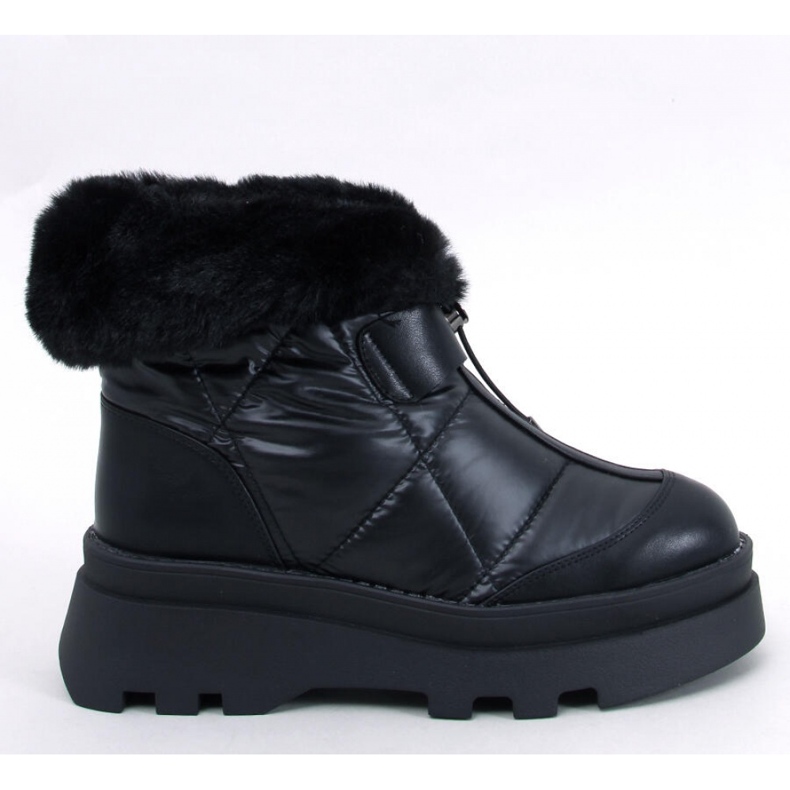 Tavaris Schwarze Schneestiefel mit Fell - Inello