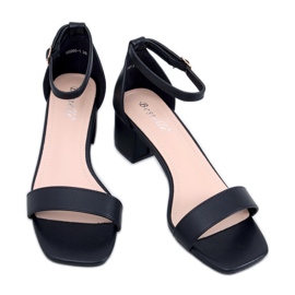 Bronx Schwarze Sandaletten mit hohen Absätzen – Inello