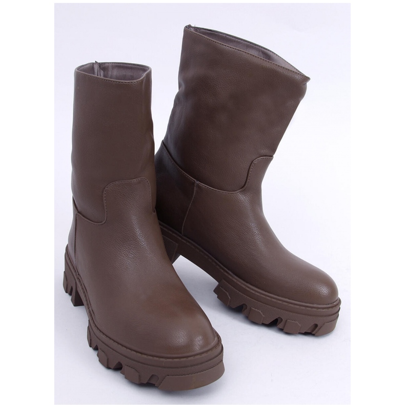 Bunton Army Green gerade geschnittene Stiefeletten – Inello braun