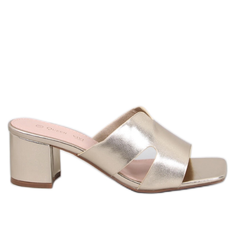 Vallon Gold hochhackige Flip-Flops-Sandale – Inello gelb