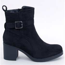 Rennia Schwarze Stiefeletten mit weitem Absatz – Inello