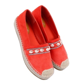 Espadrilles mit orangefarbenen Muscheln 6771 Orange - Inello