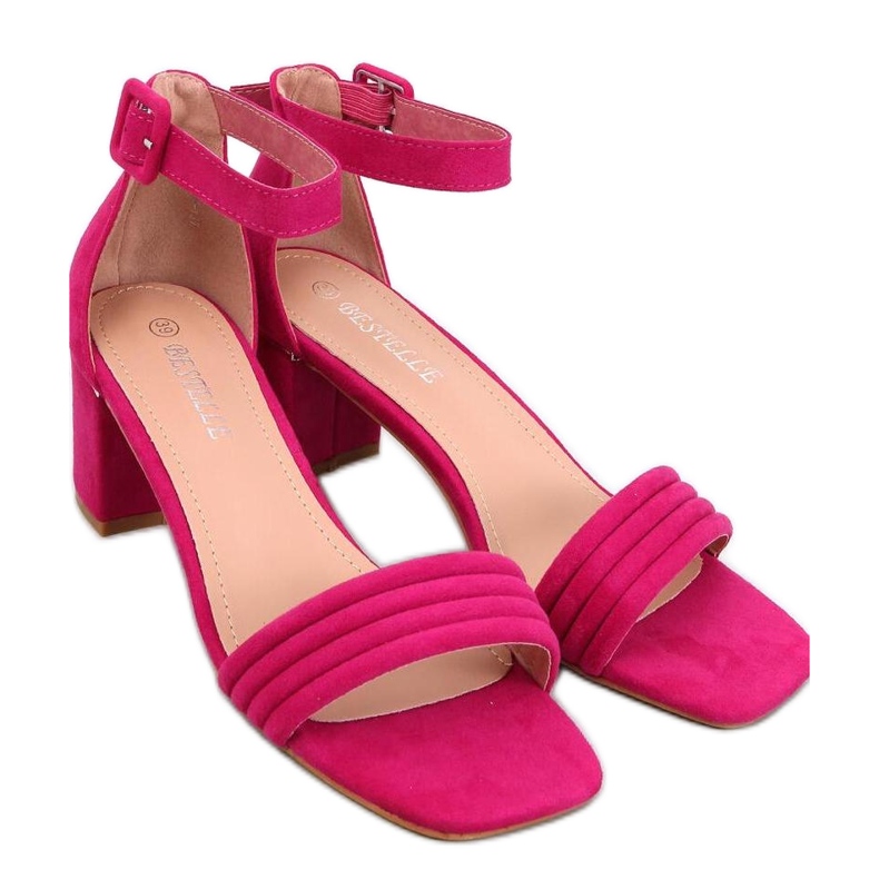 Rondeu Fuchsia Damen-Sandalen mit hohen Absätzen – Inello rosa