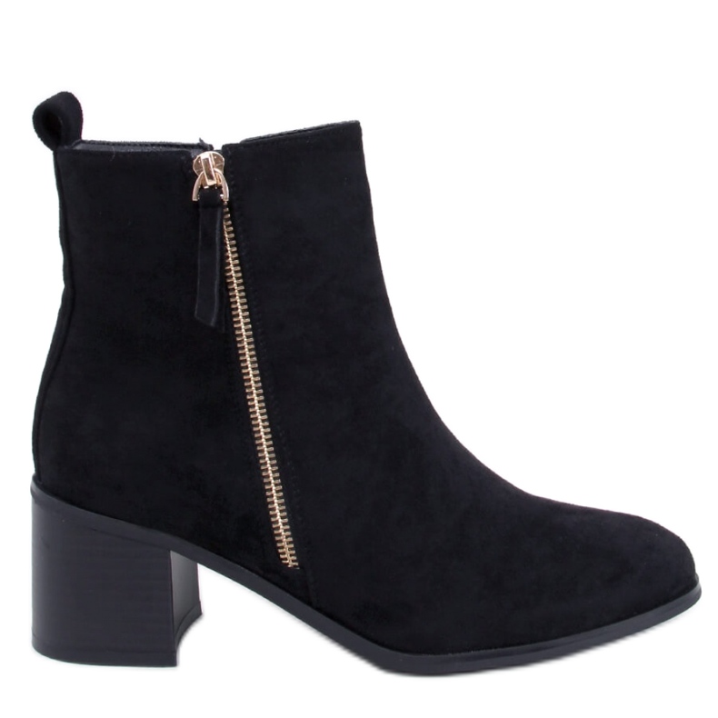 Aguirre Schwarze Wildleder-Stiefeletten mit hohen Absätzen – Inello