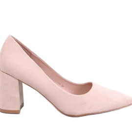 Clairay Beige Pumps mit weitem Absatz – Inello