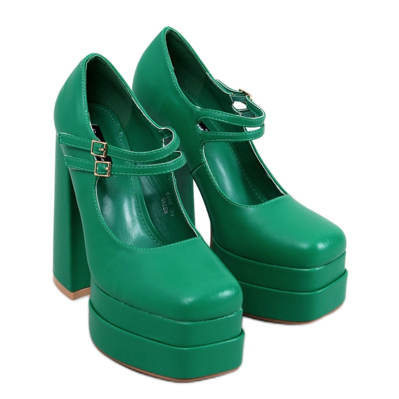 Loit Green Plateaupumps – Inello grün