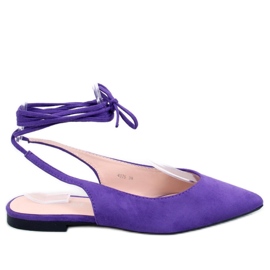 Dentoni Lila Ballerinas zum Schnüren – Inello