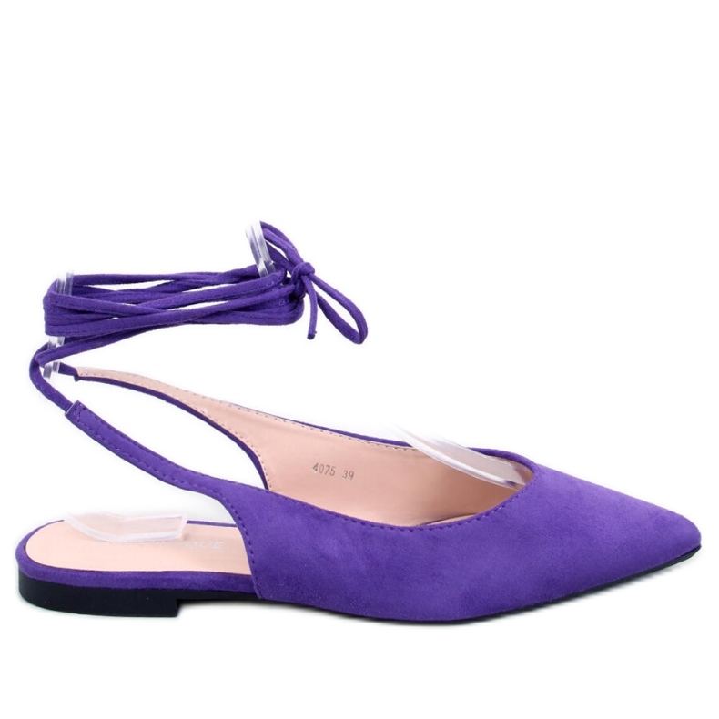 Dentoni Lila Ballerinas zum Schnüren – Inello violett