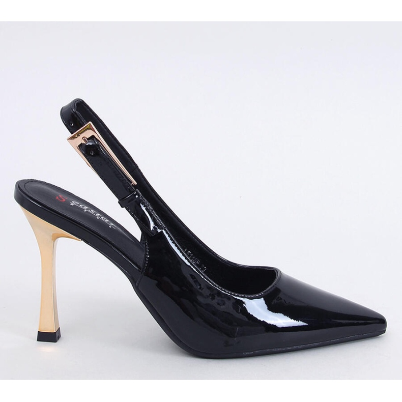 Lack-Stilettos mit offenem Absatz Mariot Black - Inello schwarz