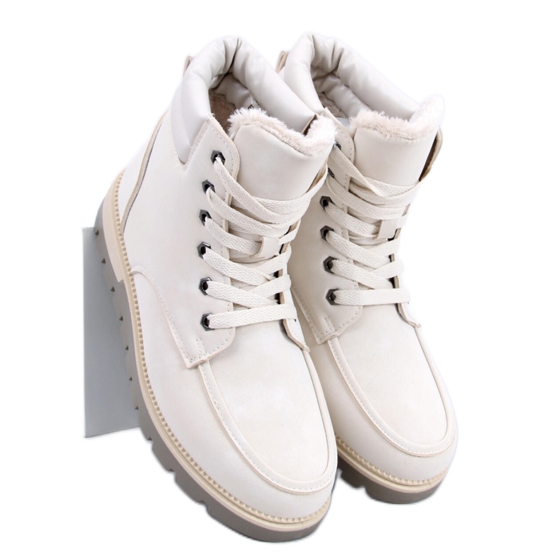 Germano Beige isolierte Trapperstiefel – Inello