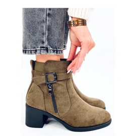 Klassische Stiefeletten mit hohen Absätzen Irving Green - Inello grün