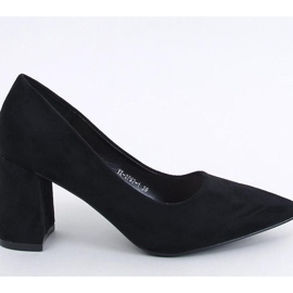 Clairay Schwarze Pumps mit weitem Absatz – Inello