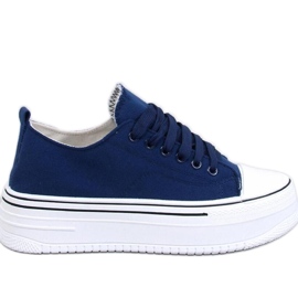 Loic Navy-Sneaker mit hoher Sohle – Inello