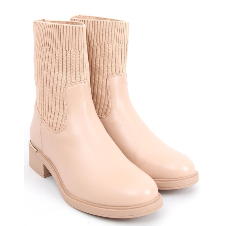 Sendi Nude Sockenstiefeletten – Inello beige