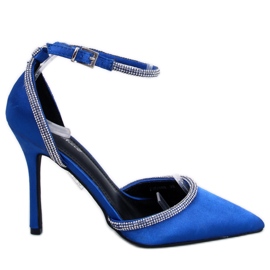 Conway Blue Stiletto-Pumps mit Strasssteinen – Inello
