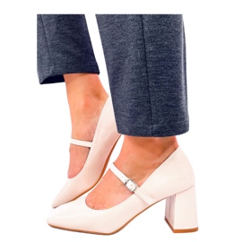 Maddoi Beige Lack-High-Heel-Pumps – Inello