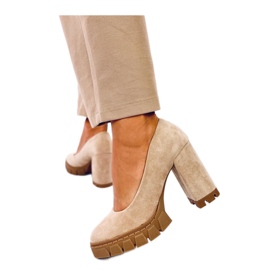 Angela Khaki High-Heel- und Plateau-Pumps – Inello grün