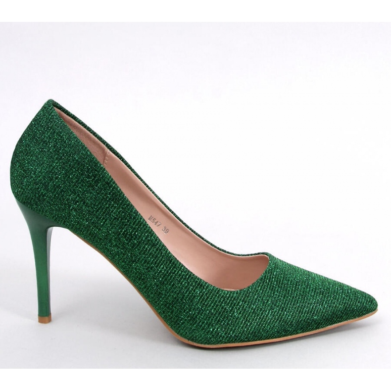 Schillernde High Heels für Damen in Maineri-Grün – Inello