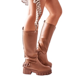 Step in style Modell Teardown LQ-21 Braune Stiefel – Treten Sie mit Stil ein beige