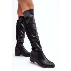 Step in style Modell S.Barski HY27098A Schwarze Lederstiefel – Treten Sie mit Stil ein
