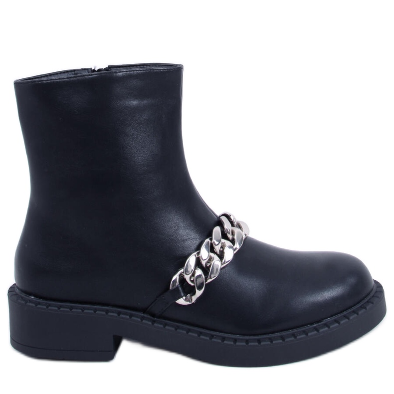 Foster Black Damen-Kettenstiefeletten schwarz