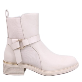 Averill Beige Damen-Chelsea-Stiefel aus Vollnarbenleder