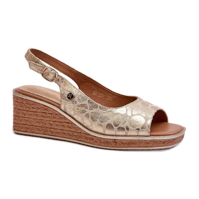 Step in style Sandalen Modell Sergio Leone SK301 Gold Snake – Treten Sie ein mit Stil gelb