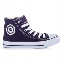 New Age Gebundene hohe Turnschuhe violett