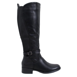 Stiefel mit flexiblem Lappen Black-Obermaterial schwarz