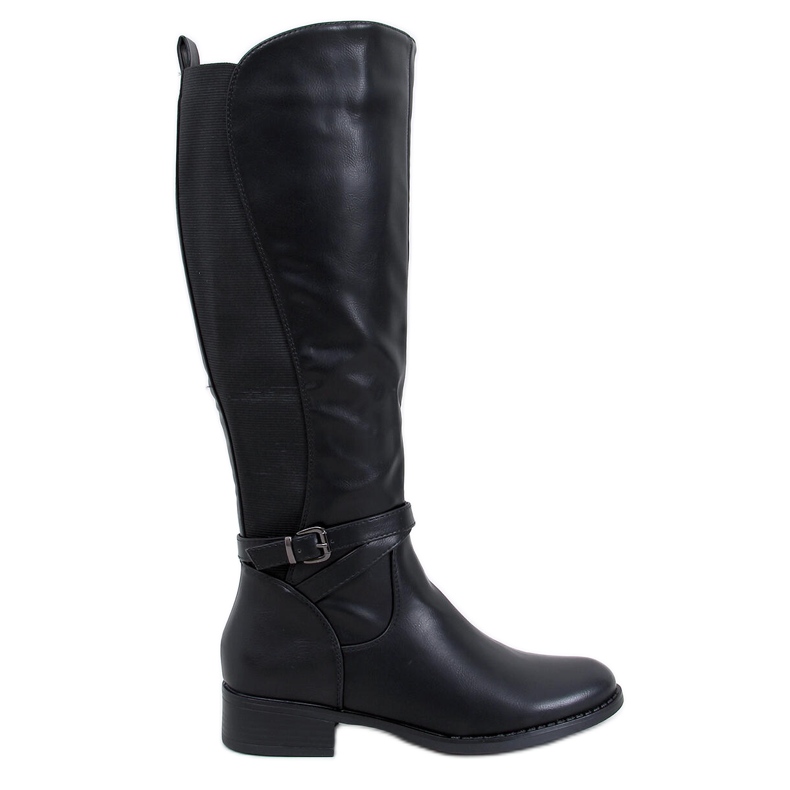 Stiefel mit flexiblem Lappen Black-Obermaterial schwarz