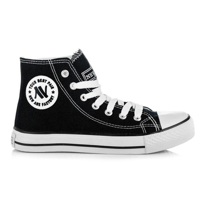 New Age Gebundene hohe Sneakers schwarz